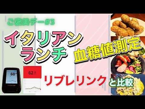 【ご褒美デー#3】「イタリアンランチ」で血糖値測定【リブレリーダーとリブレリンクでも比較】