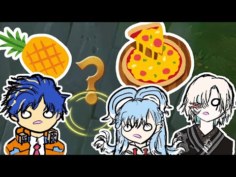 Astel, Uyu, and Kobo's opinion on pineapple pizza