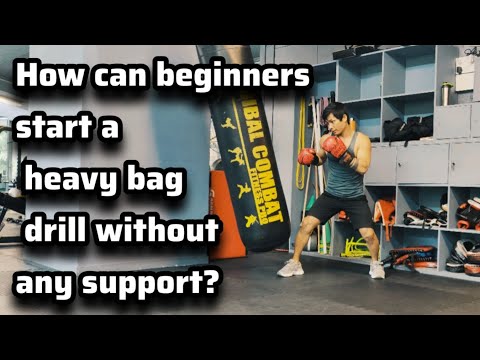 Beginner's Boxing Heavy Bag Drill.