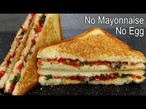 10 minutes Sandwich | Crunchy Tomato Onion Bread Toast Recipe | Easy Breakfast