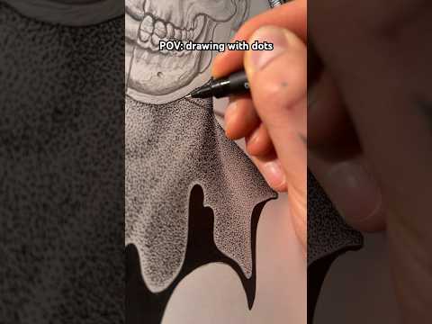 How to pointillism shade #pointillism #ink #art #shorts #satisfying #artwork #drawing #pen #artist