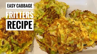 Just two Ingredients Cabbage Fritters Recipe