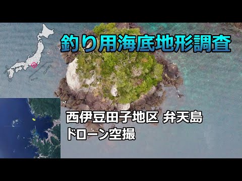 【釣り用海底地形調査】西伊豆田子地区 弁天島 ドローン空撮