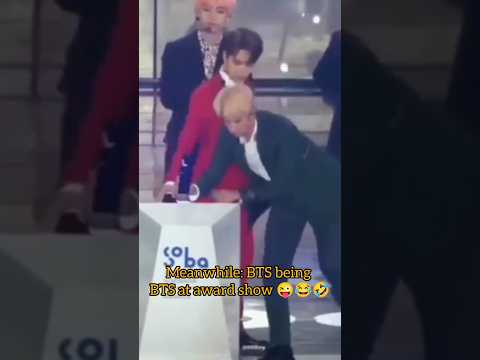 Meanwhile: BTS being BTS at award show 🤣😂😂 #rm #v #jungkook #bts #jimin #suga #bangtan #jhope #kpop