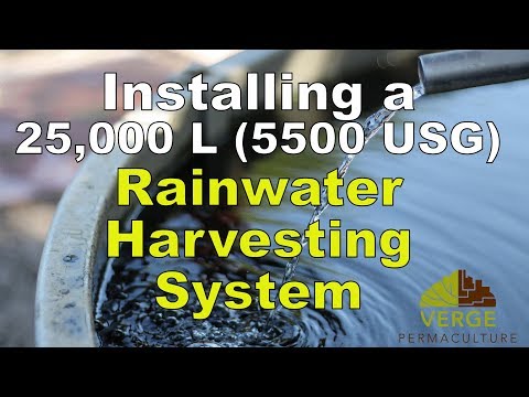 Installing a 25,000 Litre (5500 USG) Rainwater Harvesting System