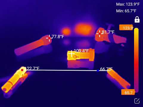 Some flashlights temperature through thermal vision