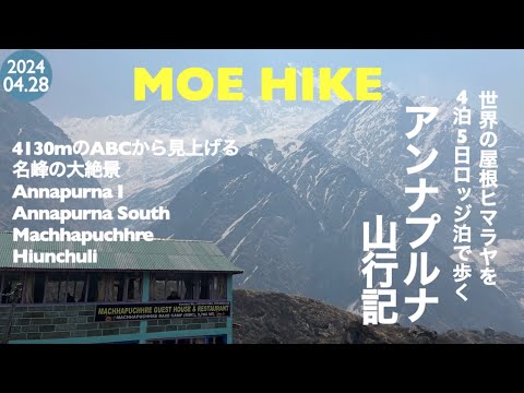 【登山】ヒマラヤで人生初の4000m超え登山をしました（4泊5日ロッジ泊）/ 5 Days Trekking to Annapurna BC