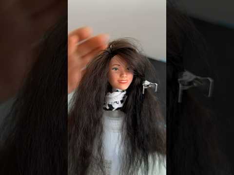 Doll hair reroot process #barbie #doll #minimedoll #barbiedoll #repaintedbarbie #toys