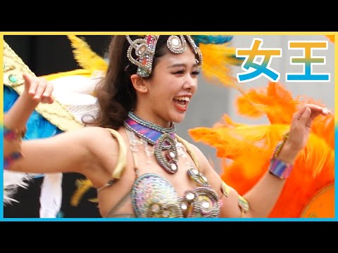 4K ウニアン 大学生サンバ 女王 草加よさこいサンバフェスティバル 2023 Samba Japanese