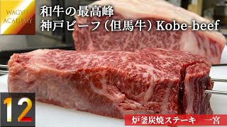 【炉釜炭焼ステーキ一宮/銀座】これが和牛の最高峰であり日本一旨いステーキだ！究極の和牛の為の究極の火入れ！"The best Kobe-beef steak in Japan"