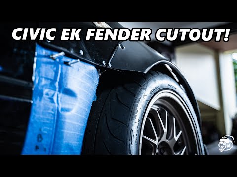 2003 BMW E46 BUILD! CUSTOM FITTING A CIVIC EK FERIO FENDER CUTOUT TO OUR E46!| Ep.7 #bmw #bmwe46