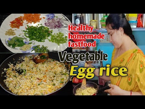 Instant Made vegetable egg rice|| within 5min home fastfood read👍🏻||watch Fullvideo N subscribe ❤️||