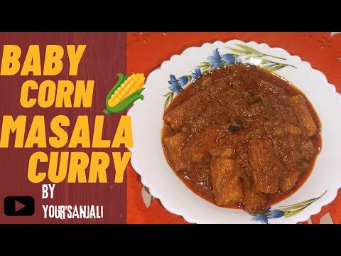 || baby corn masala gravy curry|| restaurant style baby corn curry||