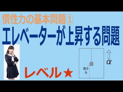 慣性力の基本問題①「エレベーターが上昇する問題」