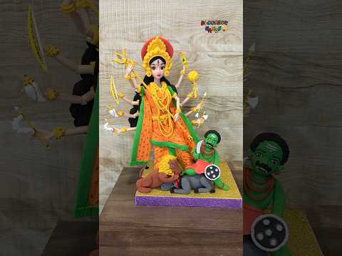 Navaratri Special🙏🥥🌺Maa Mahishasura Mardini Making With Clay 🙏🌺🥥Jai Maa Durga🙏🙏🙏Aigiri Nandini🎼🎵🙏🙏