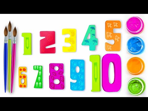 Let's Draw & Color Numbers | Learn Counting 1-10, ABC & Animals | Preschool Toddler Learning Video