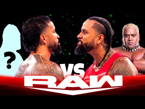 JEY USO VS JIMMY USO FIGHT in Raw Highlights Today ft RIKISHI - WWE 2k24