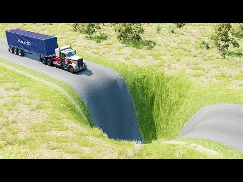 Mobil vs Giant Pit #20 - BeamNG Drive