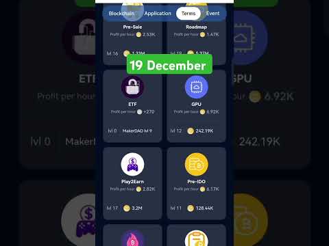 Tap Coin Daily Bounty 19 December| Tap Coin Daily Combo Today | Tap coin combo cards