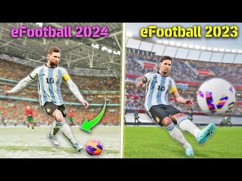 eFootball 2024 vs eFootball 2023 - Graphics Comparison ✅ Celebration, Gameplay | Fujimarupes