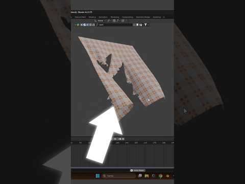 Blender Advent Calendar Day 17 | Cloth Tearing 💯 #blender #b3d #blender3d #tutorial #3dart