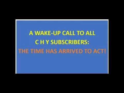 Chy Subscribers it's time to Act