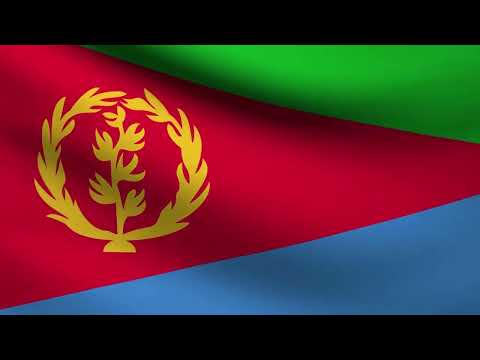 [10 Hours] Eritrea Flag Waving - Video & Audio - Waving Flags