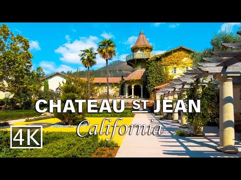 [4K] Chateau st. Jean Winery - Sonoma Valley - California - Walking Tour