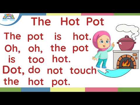 Practice Reading Story "The Hot Pot"  | Reading for Kindergarten | CVC Story