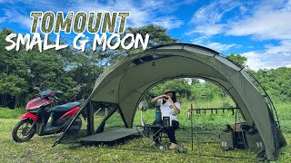 FEMALE CAMPER BUILDS A MASSIVE TENT | TOMOUNT SMALL G MOON | DOME TENT |