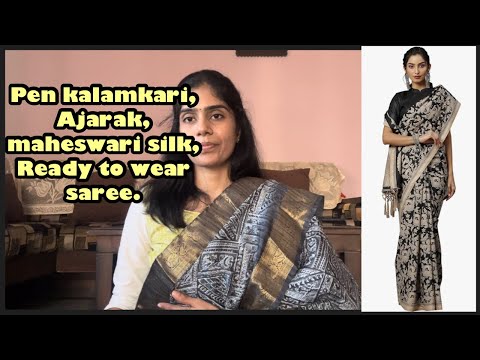 Latest and trendy saree collection |Ajarak|Pen kalamkari|maheswari silk|fancy sarees|Amazon sarees.