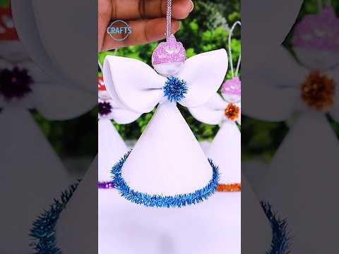 DIY Christmas Angel Ornaments for Xmas Tree Decorations #shorts #christmas #angels #decor #craft