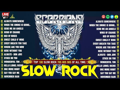 Scorpions, GnR, Bon Jovi, Metallica, John Denver, Dido  Slow Rock Songs 70s 80s Full Album