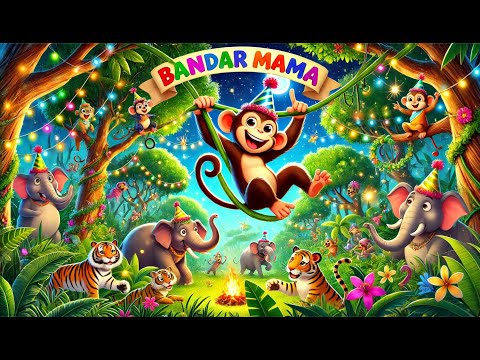 Dance with Bandar Mama 🐒✨ Monkey Rhyme for Kids | #Monkey #KidsSongs #NurseryRhymes #kids #kidsvideo