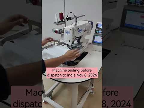 Automated Sewing Machine testing before dispatch to India.#autosewingmachine #automation #sewing