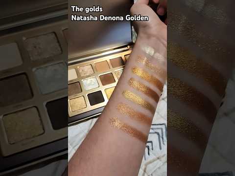 Golden shades from the Golden Palette Natasha Denona #eyeshadow #swatches #gold #golden #shorts