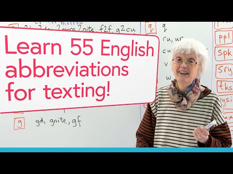 Learn 55 abbreviations for texting & messaging in English