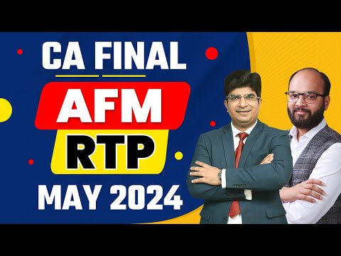 CA Final AFM RTP May 24 | CA Final RTP May 24 | CA Final Advanced Financial Mgmt RTP | ICAI RTP 2024