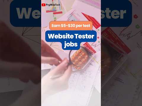 website tester work from home job  #onlineearning #shortsvideo