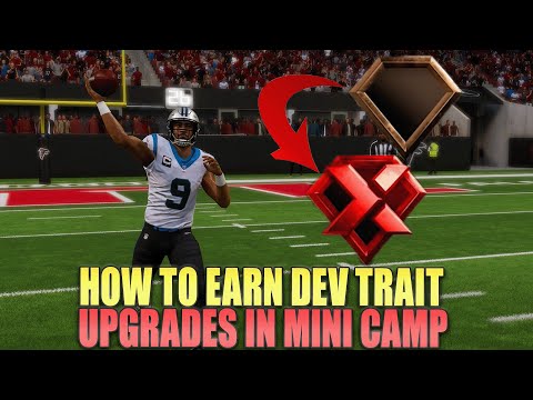 How to EARN Dev Trait Upgrades from Mini Camp Mode in Madden 24 Franchise.