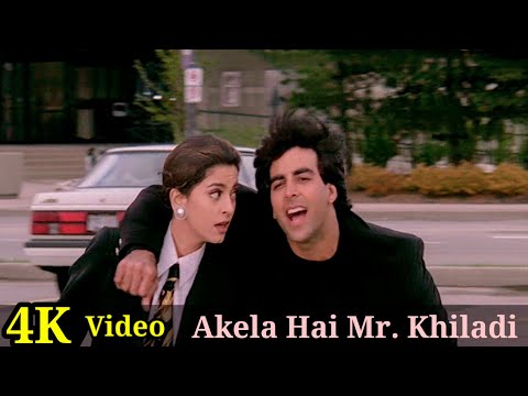 Akela Hai Mr. Khiladi (Title) 4K Video Song | Akshay Kumar, Juhi Chawla, Udit Narayan HD