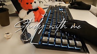 real time study with me ☕  | mechanical keyboard typing asmr