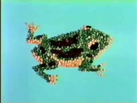 Classic Sesame Street animation - a frog is formed out of seeds