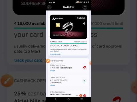 Airtel Axis Bank Credit Card Approved//Airtel App #shorts #creditcard #trending #trendingshorts