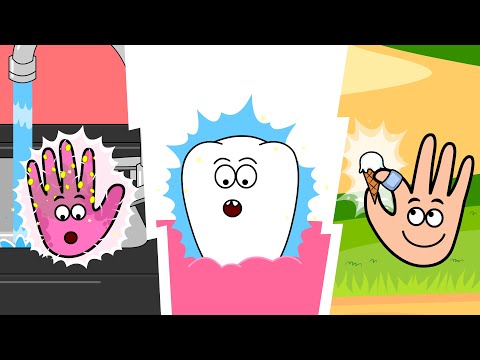 Wash your hands -  Brush your teeth - Boo Boo Song -  Healthy Habits - Nursery Rhymes - Kids Songs