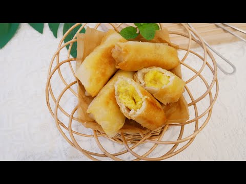 簡簡單單「炸香蕉春捲/ Banana Spring Rolls /バナナ春巻き」外酥內糯、好好吃！！