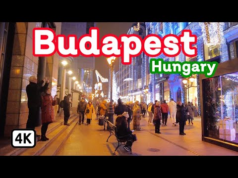 Budapest Hungary, Christmas in Budapest looks like this! 4k Walking Tour