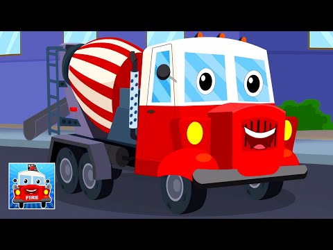 Cement Mixer Truck + More Vechile Videos For Preschool Kids