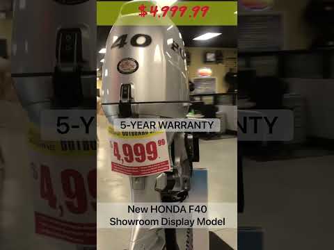 $4,999 Showroom Model SALE! 2 New HONDA F40s w/ Power Tilt & Trim, with a 5-Year Warranty.