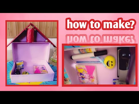 How to make classroom stationery box/stationery box making ideas/classroom decoration ideas/how to